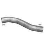 Труба середня Mercedes 1417 1420 (69.22 Polmostrow, алюмінійована сталь)