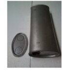 Глушник універсальний плоский D.763/60 б/б (Довжина 350мм, ширина 260мм, висота 130мм, діаметр входу 60мм) (Demi Motors)