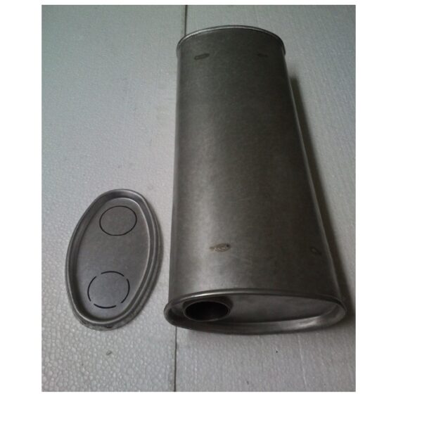 Глушник універсальний плоский D.726/45 б/б (Довжина 500мм, ширина 170мм, висота 100мм, діаметр входу 45мм) (Demi Motors)