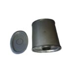 Резонатор універсальний плоский D.304/60 (Довжина 400мм, ширина 170мм, висота 100мм, діаметр входу 60мм) (Demi Motors)