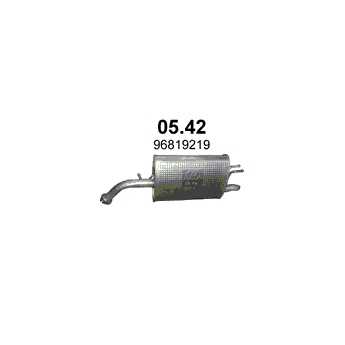 Глушник Chevrolet Spark 1.0 (05.42 Polmostrow)
