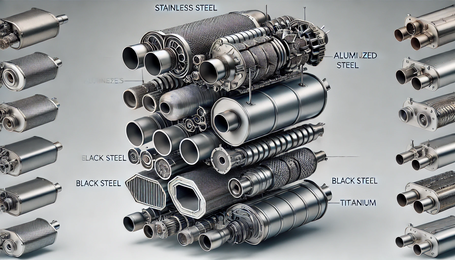 Які матеріали використовуються у виробництві глушників