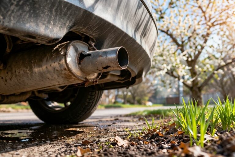 Почему весной появляется шум в выхлопной системе