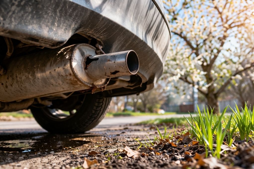 Почему весной появляется шум в выхлопной системе